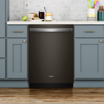 A Whirlpool® Dishwasher in a kitchen