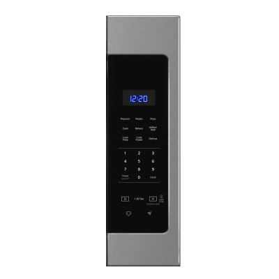 An electronic microwave. control panel.