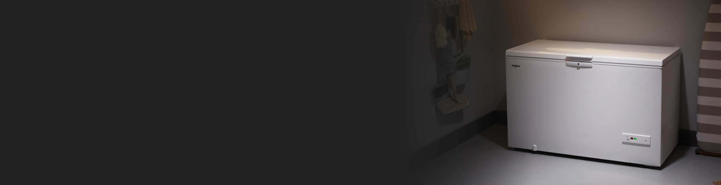 Whirlpool® deep freezer in chest configuration.