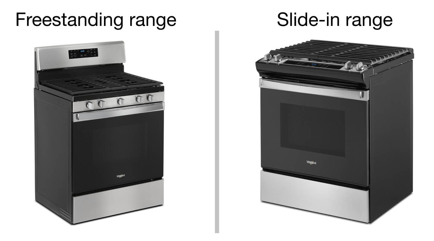 Freestanding range next to a slide-in range Freestanding range next to a slide-in range