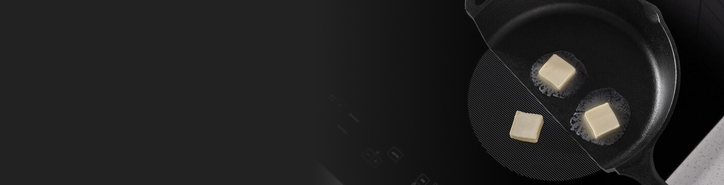 Butter melting in a pan on a Whirlpool® Induction Cooktop