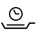 Timer above a pan icon