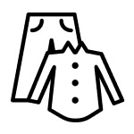Pants and shirt icon