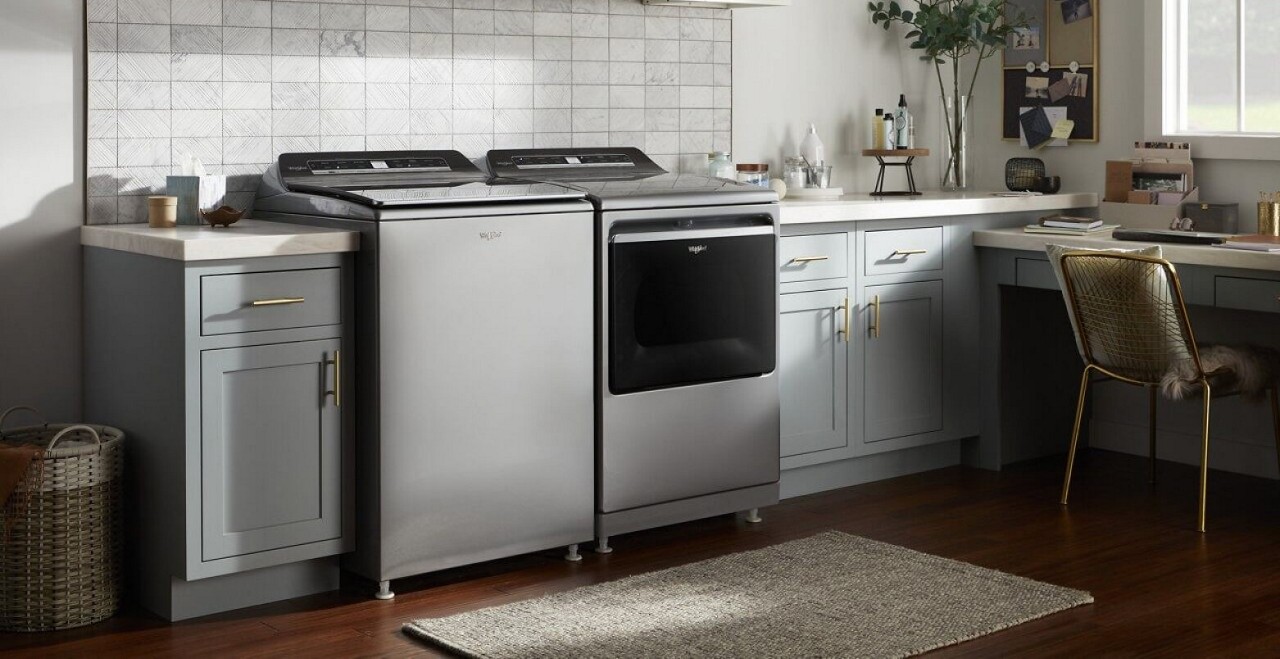 A Whirlpool® Top Load Washer and Dryer
