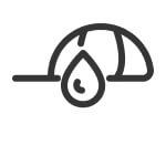 A drip-drying hat icon