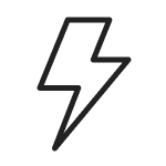 A lightning bolt icon