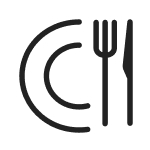 Plate and utensils icon
