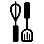 Oversized utensils icon