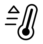Increased temperature icon