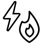Electric and gas icon