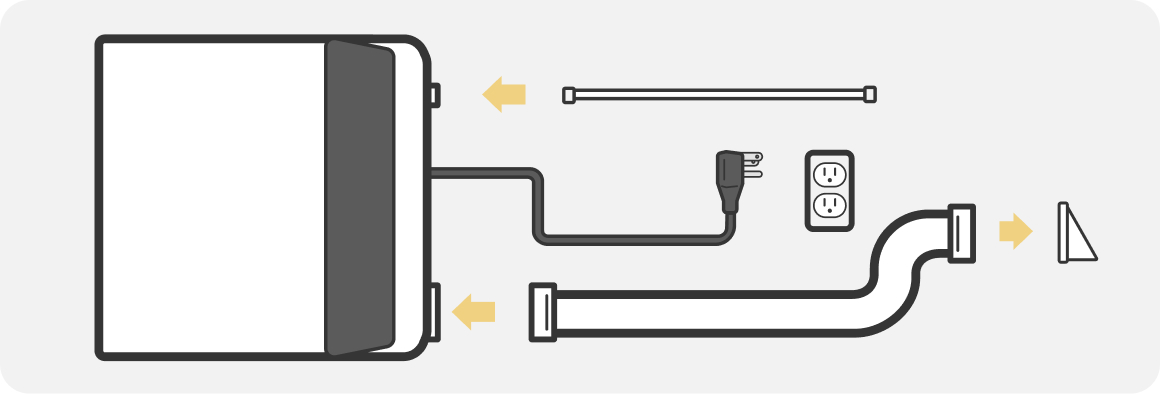 Dryer installation overview diagram Dryer installation overview diagram
