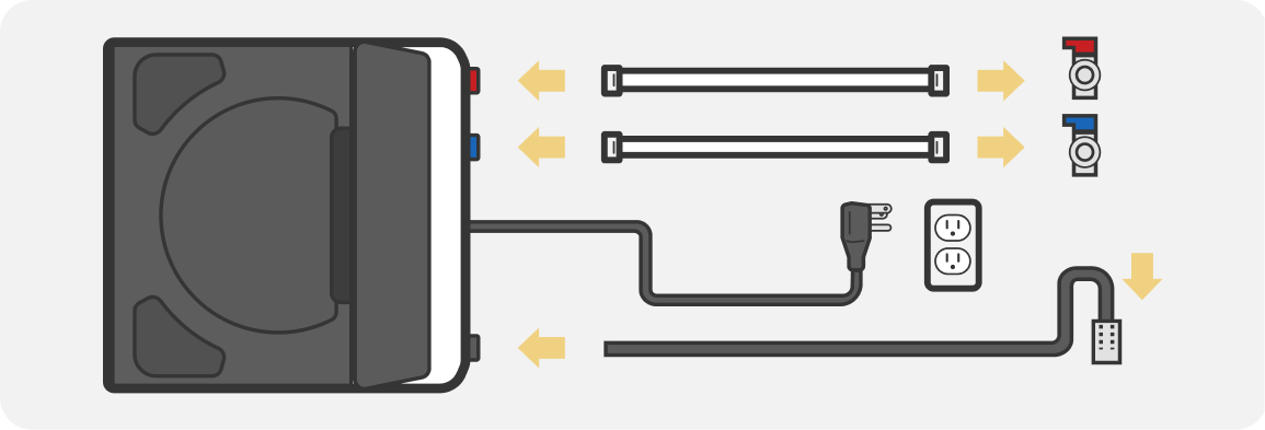 Washer installation overview diagram Washer installation overview diagram