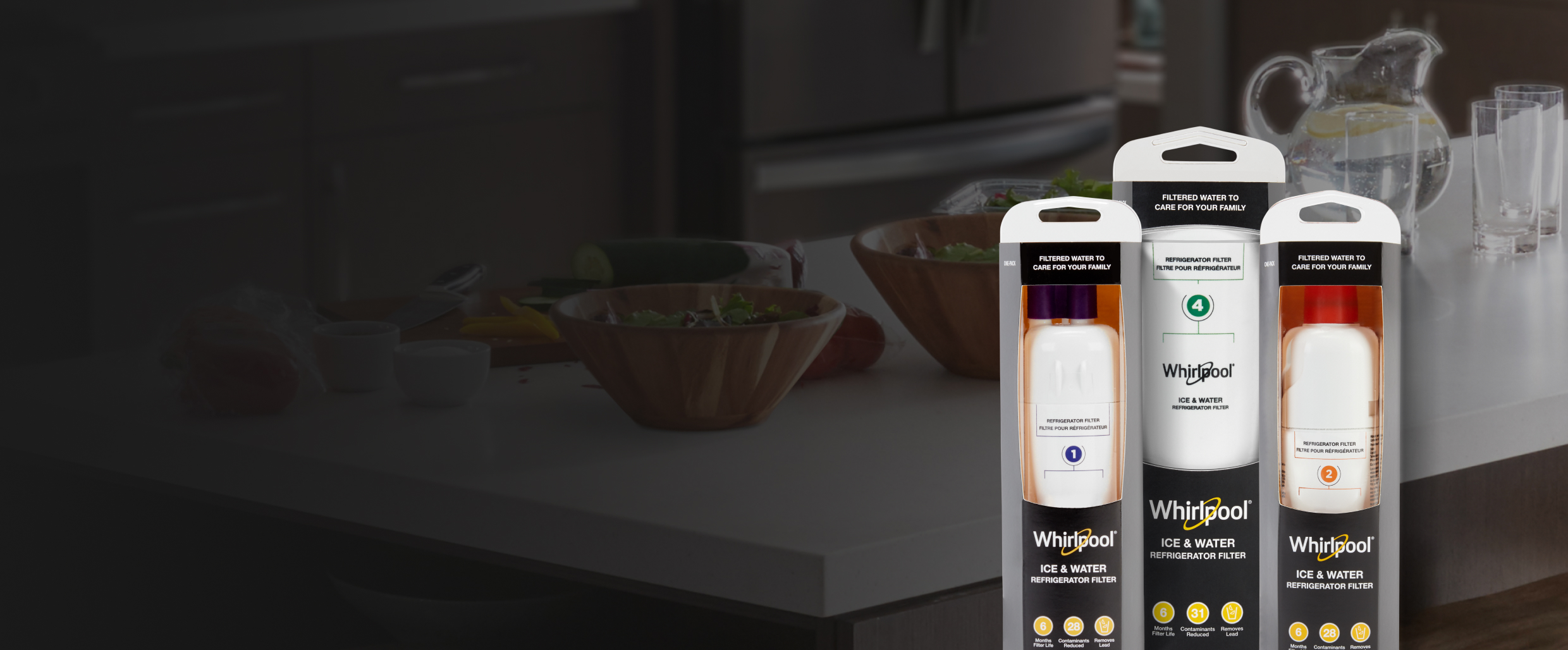 Whirlpool brand approved water filters.