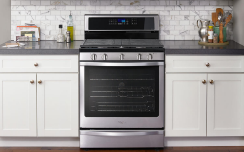 A Whirlpool® oven in a modern kitchen.