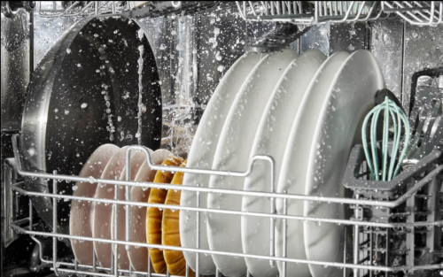 Clean dishes in a dishwasher