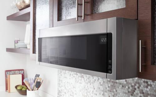 A Whirlpool® over-the-range microwave