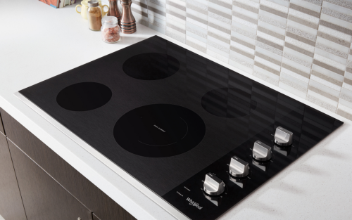 Black Whirlpool® electric cooktop