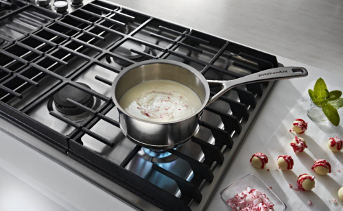 Roux simmering on a cooktop