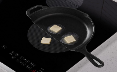 Butter melting in a pan on a Whirlpool® Induction Cooktop