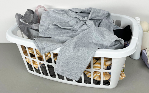 A basket of laundry