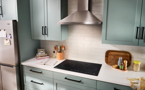 Electric cooktop in a modern kitchen