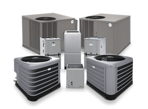 A collection of Whirlpool® HVAC products.