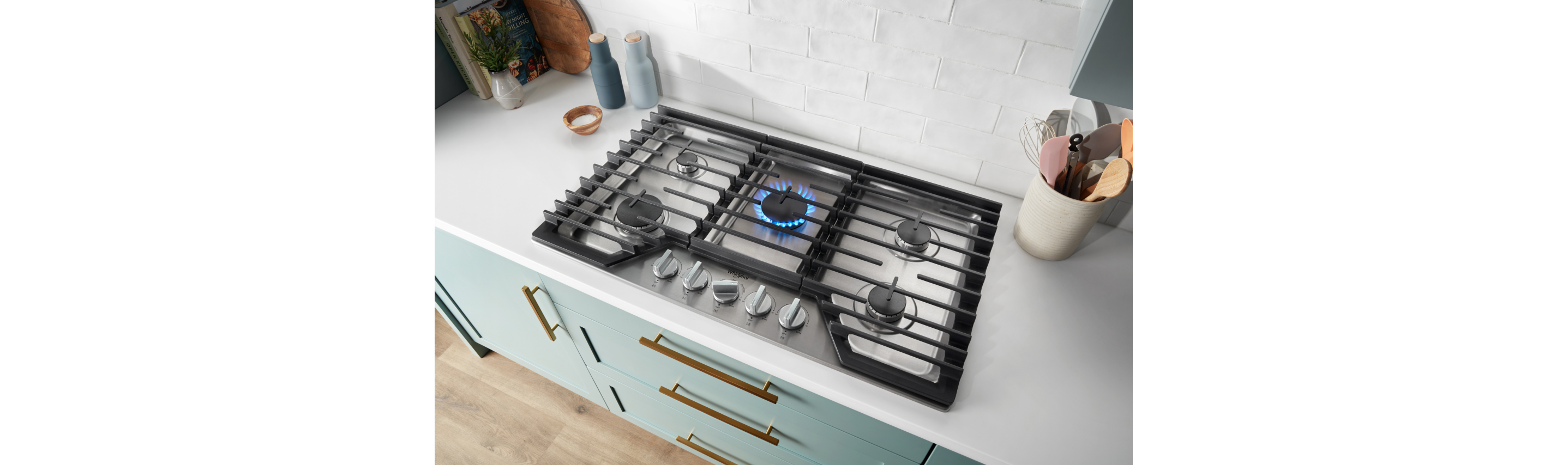 Fifth Burner on a Whirlpool® Cooktop