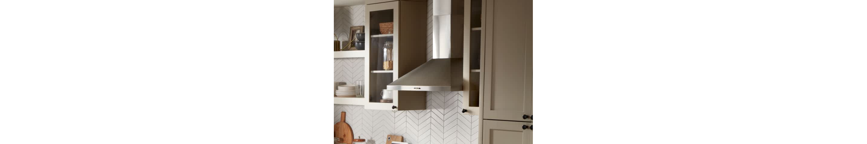 A Whirlpool® Canopy Hood in a modern kitchen