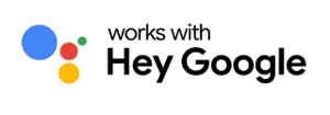 Google Home works with Google Assistant logo