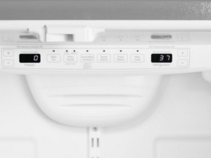 A refrigerator temperature control panel