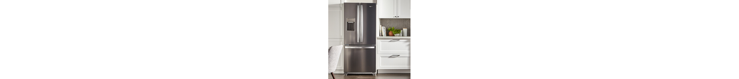 French door refrigerator in a modern kitchen