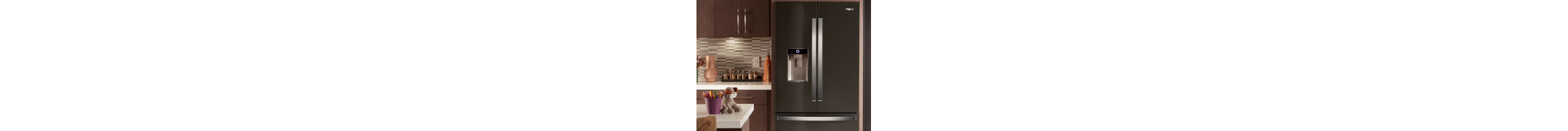 French door refrigerator in a modern kitchen