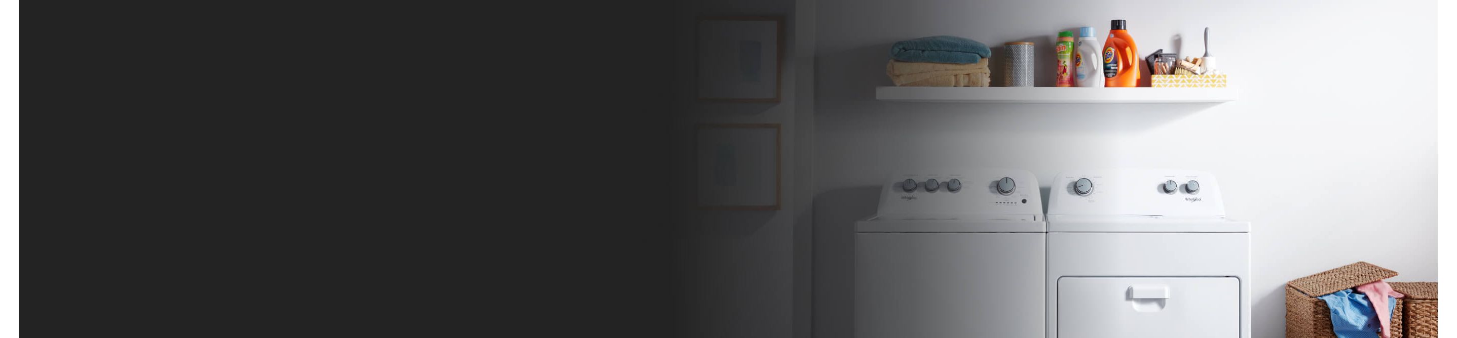 Whirlpool® Washer and Dryer in a laundry room