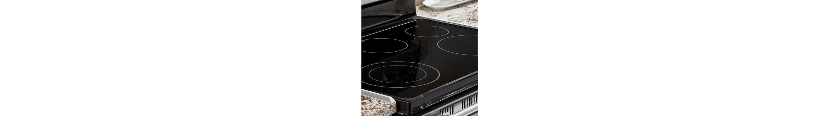 A clean electric stovetop