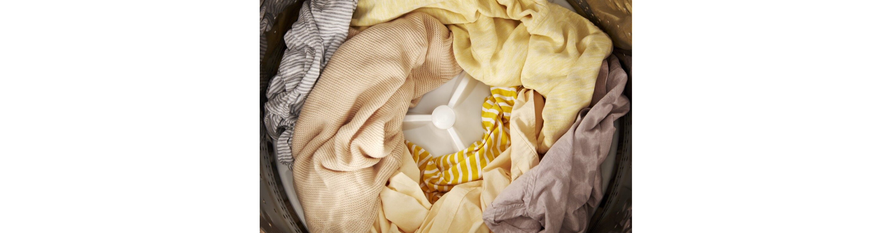 Clothing inside washing machine