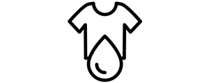T-shirt and water droplet icon