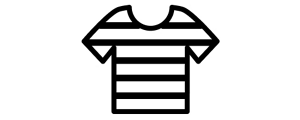 Striped T-shirt icon