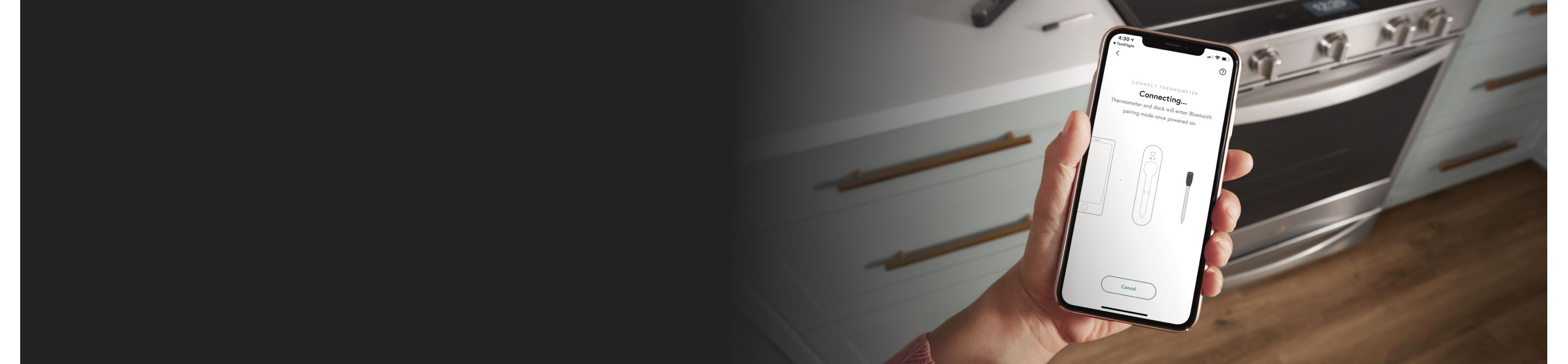 Hand holding smartphone