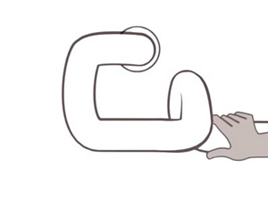 An illustration of a hand inspecting water hoses