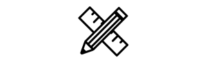 Ruler and pencil icon