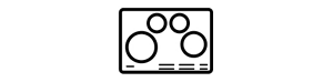 Icon of functioning cooktop