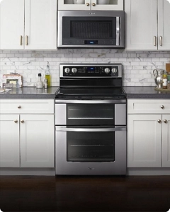 A Whirlpool® Double Oven in a kitchen