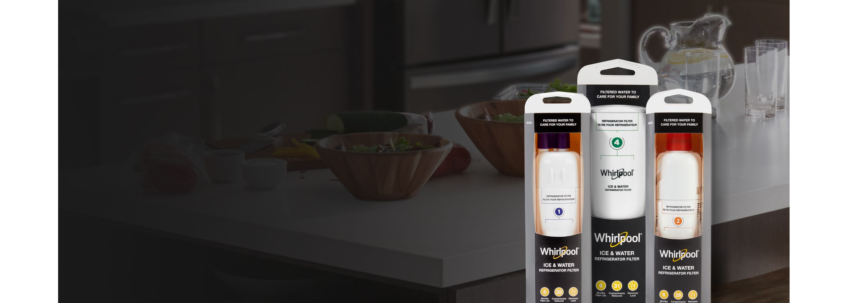 Whirlpool brand approved water filters.